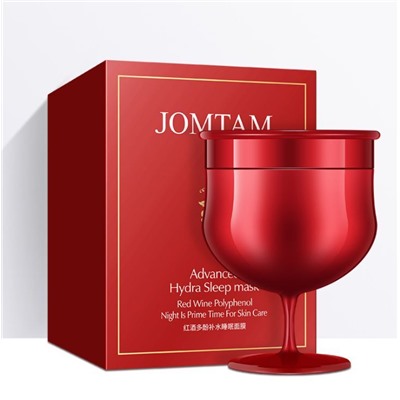 15%JOMTAM Увлажняющая, маска для лица с полифенолами красного вина,150 мл.