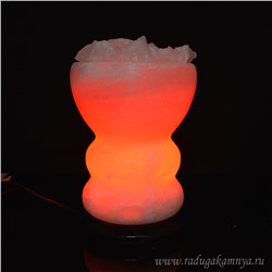 Соляной светильник "Кубок огня" 150*150*220мм 4-6кг, свечение красное