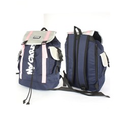 Рюкзак жен текстиль MC-9077,  1отд,  3внеш,  внут/карм. синий/серый 254933