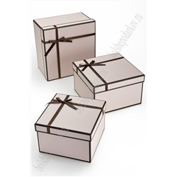 Коробки квадратные 3 в 1, 25*25*15 см (SF-7442) дымчато-розовый