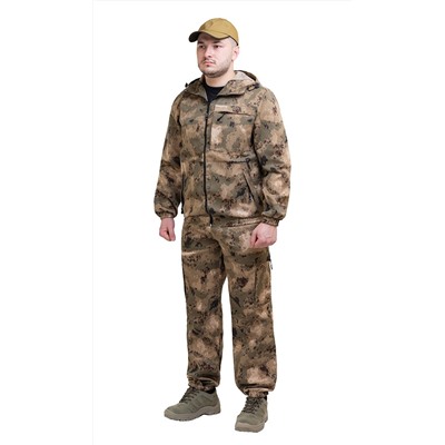 Костюм "ТУРИСТ 3" куртка/брюки, цвет: кмф "Мох бежевый", ткань: Грета