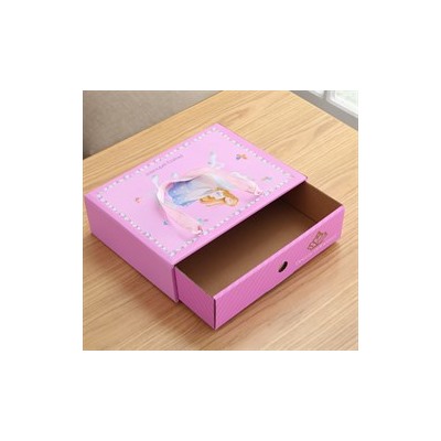 Подарочная коробка "Прекрасная принцесса" выдвижной, цвет: розовый