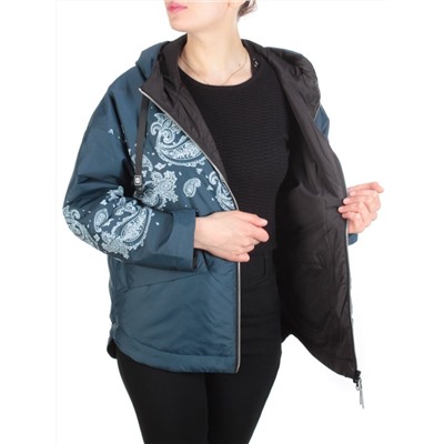 ZW-2312-C AQUAMARINE Куртка демисезонная женская BLACK LEOPARD (100 гр.синтепон) размер 52