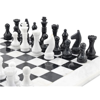 Шахматы из мрамора белого с черным 370*370мм