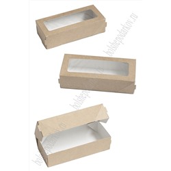 Коробка крафтовая с окошком 17*7*4 см TABOX PRO 500 (50 шт)
