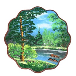 Картина с рисунком из камня лето "ромашка" 31,5*31,5см, 540г