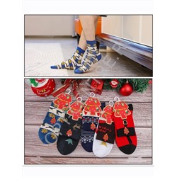 DA3197 Яркие новогодние мужские носки с забавными новогодними рисунками