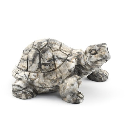Скульптура из кальцита "Черепаха серая" большая 100*85*60мм