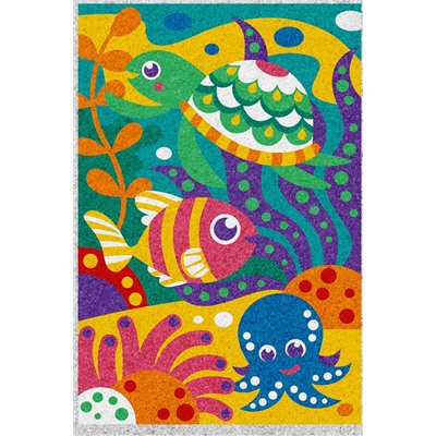 Песочная фреска «Морские обитатели» (10 цветов)