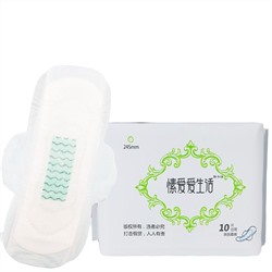 Гигиенические прокладки 10 штук, дневные, 24,5 см (Китай)