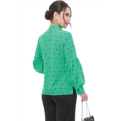 Блузка ярко-зелёного цвета с принтом Дива, грин нью