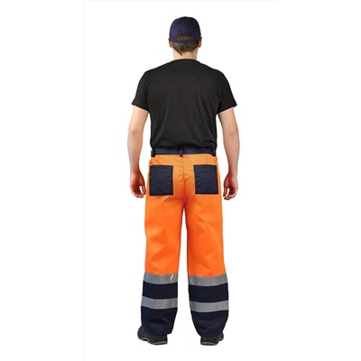 Костюм сигнальный "ПРОТЕКТ" куртка/брюки цвет: оранжевый/т.синий