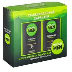 Подарочный набор MODUM FOR MEN Скандинавский характер (Шампунь MODUM FOR MEN Освежающий 250мл, Гель для душа MODUM FOR MEN Освежающий 250мл)