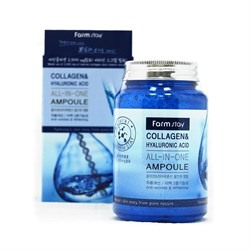 Ампульная сыворотка Farm Stay All In One Collagen and Hyaluronic Ampoule 250 ml с коллагеном