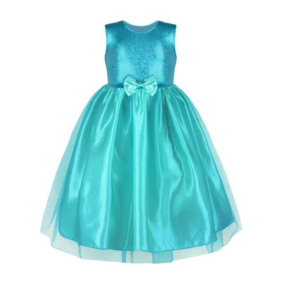 Бирюзовое нарядное платье для девочки 82517-ДН19