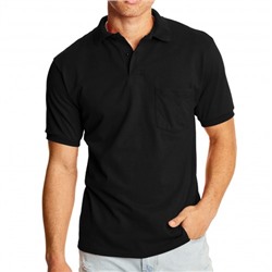 Рубашка-поло с карманом (Fayz-M), пике, черный