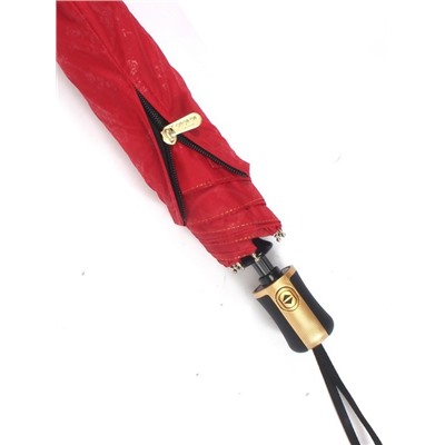 Зонт женский ТриСлона-L 3806 E,  R=58см,  суперавт;  8спиц,  3слож,  набивной "Эпонж",  красный 244381