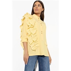 Рубашка жёлтая с оборками из  поплина
