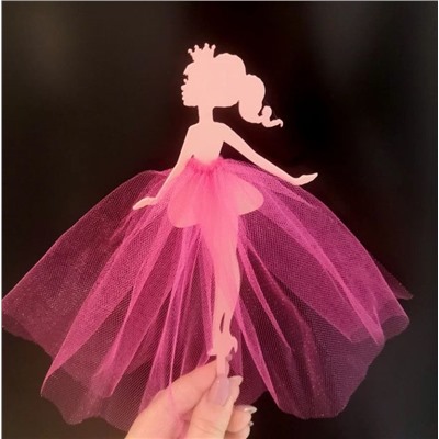 Топпер «Принцесса №2» (розовый, цвет ткани в ассортименте)