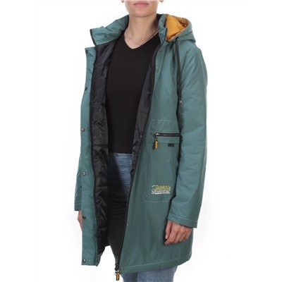 22-908 GRAY/GREEN Куртка демисезонная женская (100 гр. синтепон) PLOOEPLOO размеры 50-52-54-56-58-60