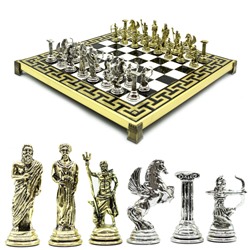 Шахматы с металлическими фигурами "Лучники" 275*275мм.