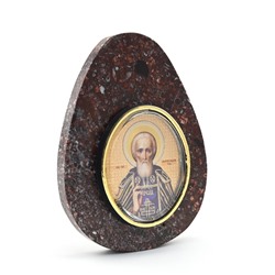 Яйцо из креноида Сергий Радонежский, 80*30*105мм