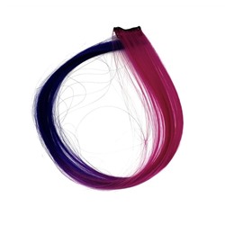 Пряди из искусств.волос двухцветные на заколке 50см Фуксия/фиолетовый