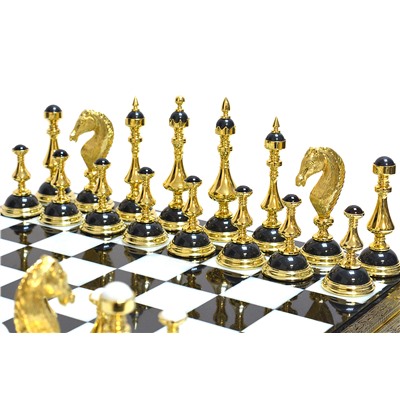 Шахматы из камня с гравировкой "Классические" 450*450*70мм.