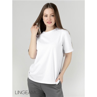 Трикотажная женская футболка LINGEAMO белая ВФ-08 (1)