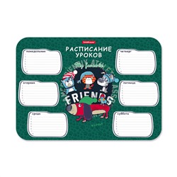 ErichKrause® Расписание уроков "Adventure Friends" пластиковое формат: А4 (поштучно) арт.58305