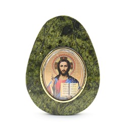 Яйцо из серпентенита Иисус Христос, 80*30*105мм
