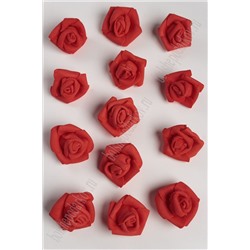 Головки цветов "Роза малая" 30 мм (100 шт) SF-2095, красный