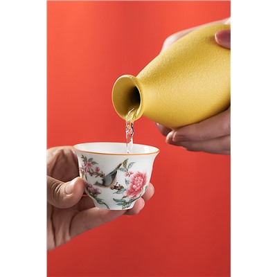 Пиала 60 мл керамическая с рисунком для чая пиала чашка для чайной церемонии "Китайская сказка" #782993