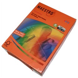 Бумага  А4 250л 160гр.  М/Color OR43 (оранжевый) Maestro Color