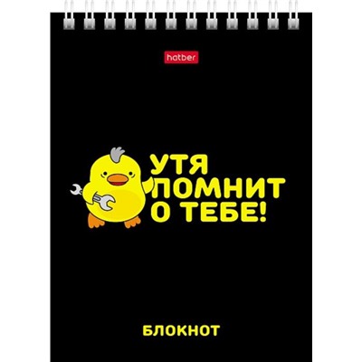 Блокнот на гребне карт.обложка  А6  40листов Хатбер Утякря 40Б6В1гр_079618