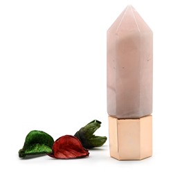 Флакон для духов кристалл розового кварца