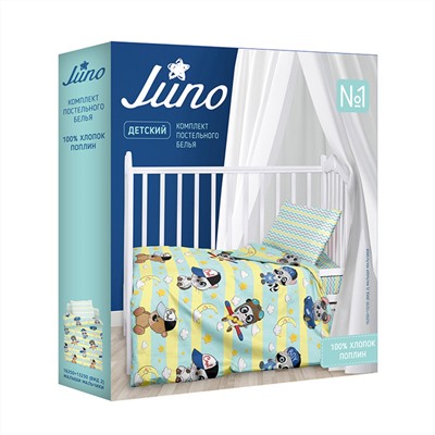 КПБ в детскую кроватку поплин Juno <696037 Малыши мальчики Скидка>