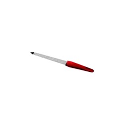 DiValore Пилка для искусственных и натуральных ногтей, металлическая, прорезиненная ручка 15,3см (108-018)