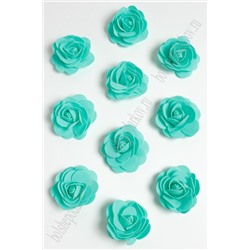 Головки цветов "Роза" 6 см (50 шт) SF-3001, аквамариновый