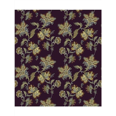Комплект штор "Благородные цветы", коричневый, желтый, 260 см  (s-1614)