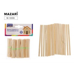 Деревянные палочки для творчества круглые 100 шт 8 см х 3,5 мм M-10006 Mazari