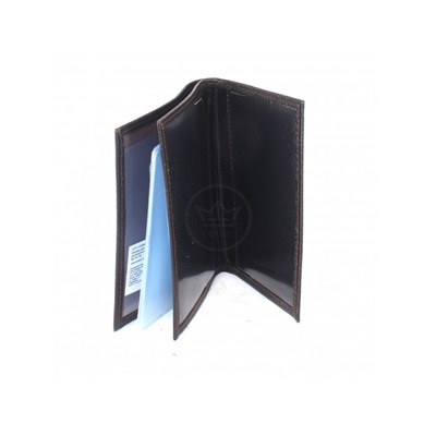 Обложка для авто+паспорт-Croco-ВП-102 натуральная кожа коричнневый флотер (116/1)  242652