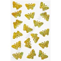 Пайетки "Бабочки" 34*22 мм*50 гр (SF-3071), золотой