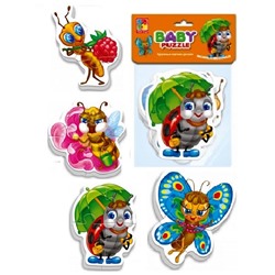 VladiToys. Мягкие пазлы (Baby puzzle) арт.VT1106-06 "Забавные насекомые" /100 в пакете