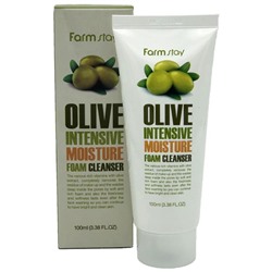FarmStay Пенка д/умывания с экстр.оливы увлажн.  Olive Intensive Moisture Foam 100мл