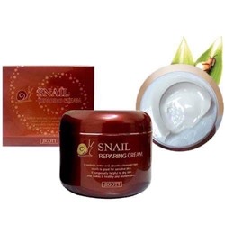 Многофункциональный крем для лица с муцином улитки - Jigott Snail Reparing Cream