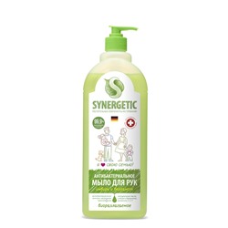 Мыло жидкое для мытья рук и тела Имбирь и бергамот, чистота и ультразащита 99,9%" SYNERGETIC 1л