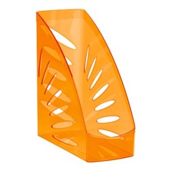 Лоток для бумаг вертикальный 110 мм "Тропик" оранжевый ЛТ360 Стамм