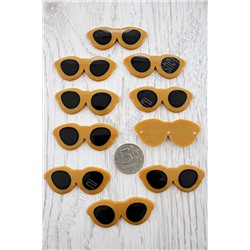 Фурнитура "Очки для игрушек" 5,5*2,3 см (10 шт) SF-2153, коричневый