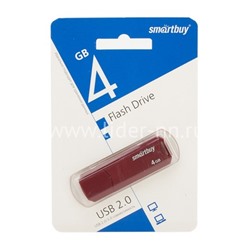 USB Flash 4GB SmartBuy CLUE бордовый 2.0